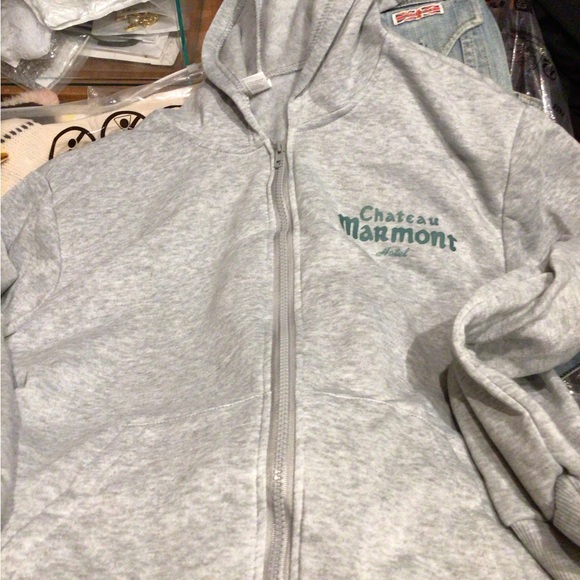 NEW ! Gray Chateau Marmont Hoodie zip up - Picture 8 of 13